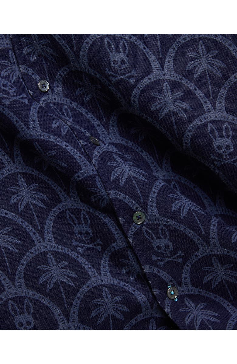Psycho Bunny Brad Linen Blend Camp Shirt, Alternate, color, 