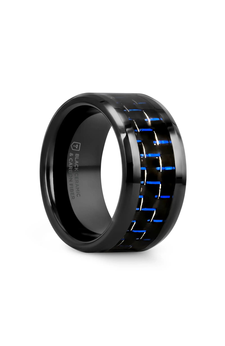 Thorsten AVITUS Carbon Fiber Inlay Beveled Ceramic Ring, Alternate, color, 10Mm