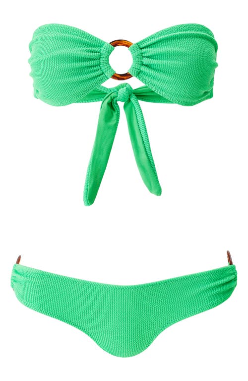 Melissa Odabash Belgium Strapless Bikini Top In Green Ridges