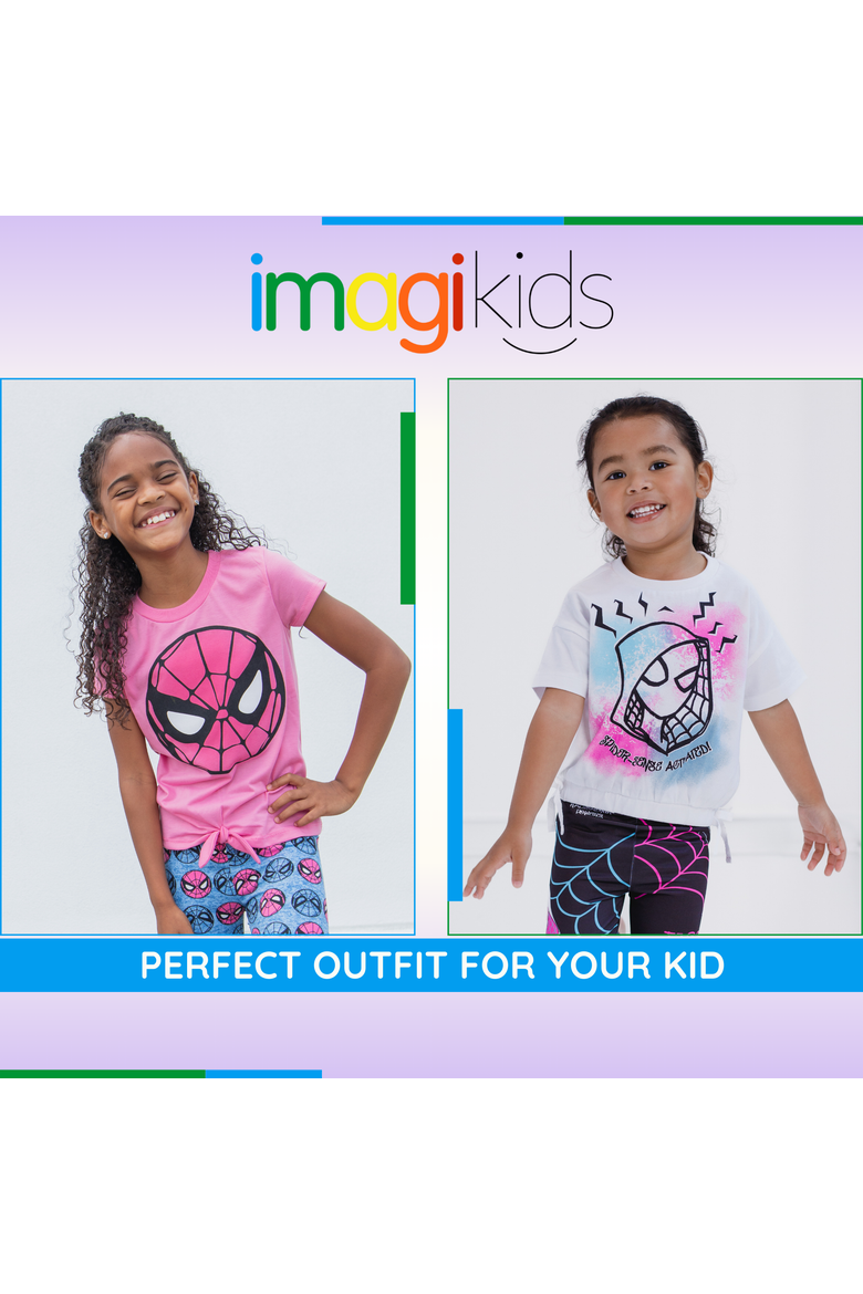 Spider-Man 2-Piece T-Shirt and Leggings Set, Alternate, color, White Ghost Spider