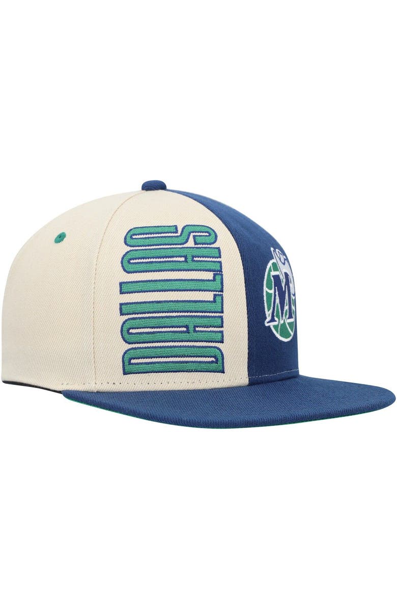 Mitchell & Ness Men's Mitchell & Ness Cream Dallas Mavericks Hardwood Classics Pop Snapback Hat, Alternate, color, 