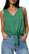 Sanctuary V-Neck Tie Hem Slub Tank