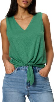 Sanctuary V-Neck Tie Hem Slub Tank