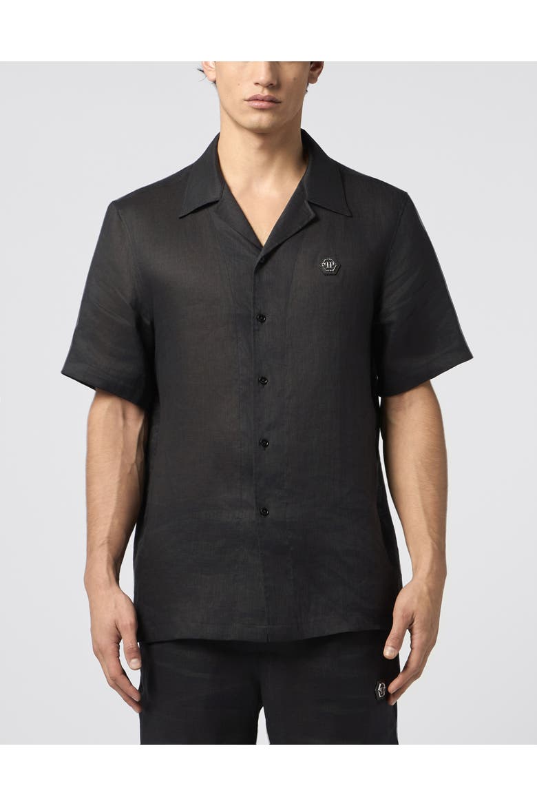 Bowling Shirt Basic Men, Main, color, black