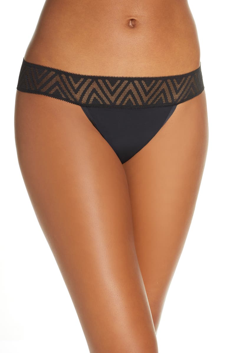 Thinx Lace Period Light Absorbency Thong, Main, color,