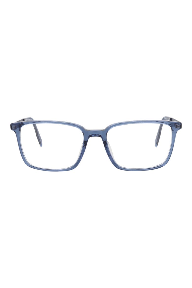 Core Optical 55mm Square Reading Glasses, Main, color, BLUE BLUE TRANSPARENT