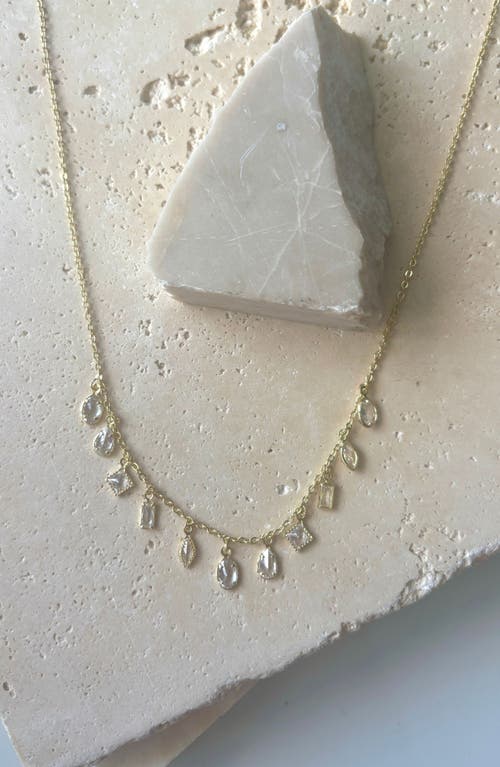 Adornia 14k Gold Plated Multi Shape Dangle Necklace In Gold