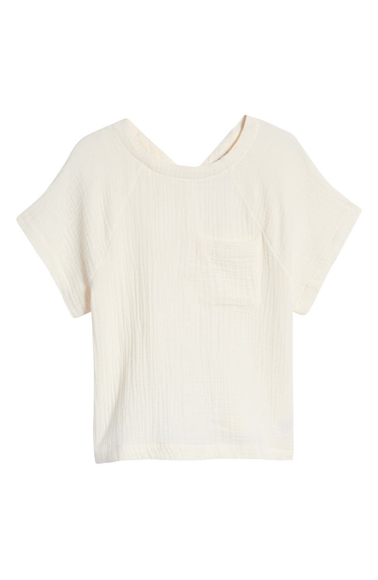 Madewell Asha Cotton Gauze Blouse, Alternate, color, 