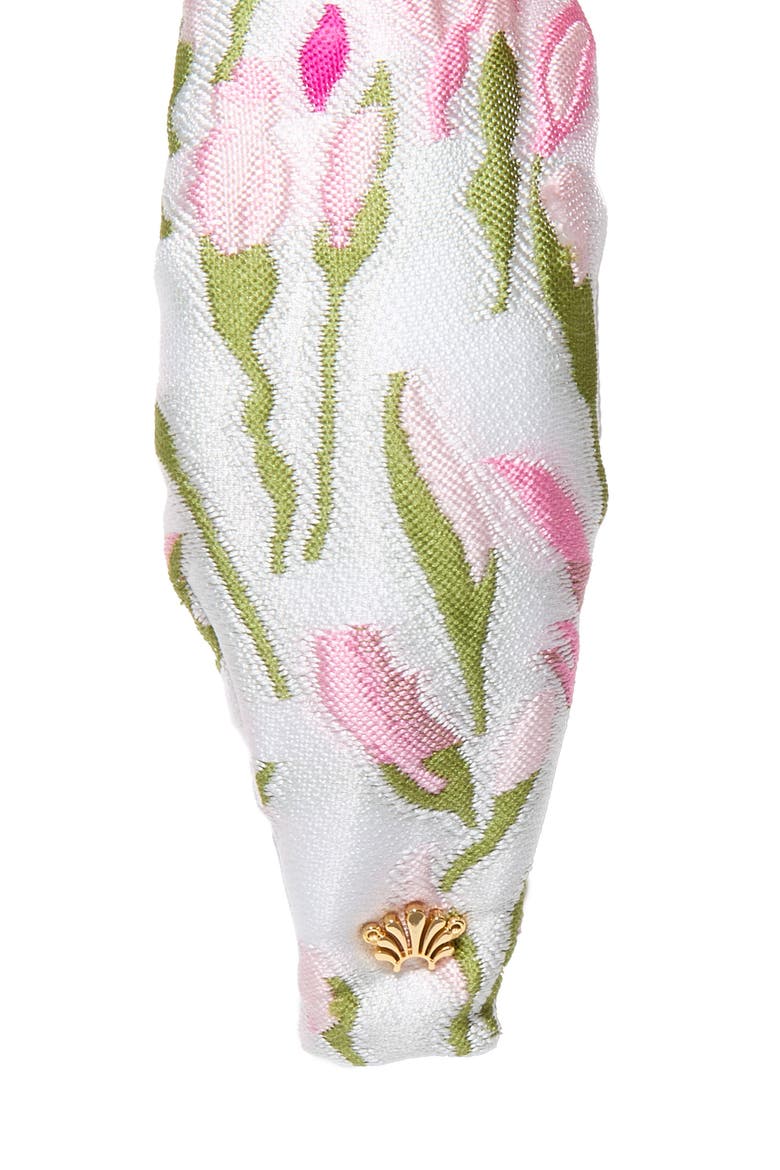 Tulip Print Knotted Headband, Alternate, color, BLUSH