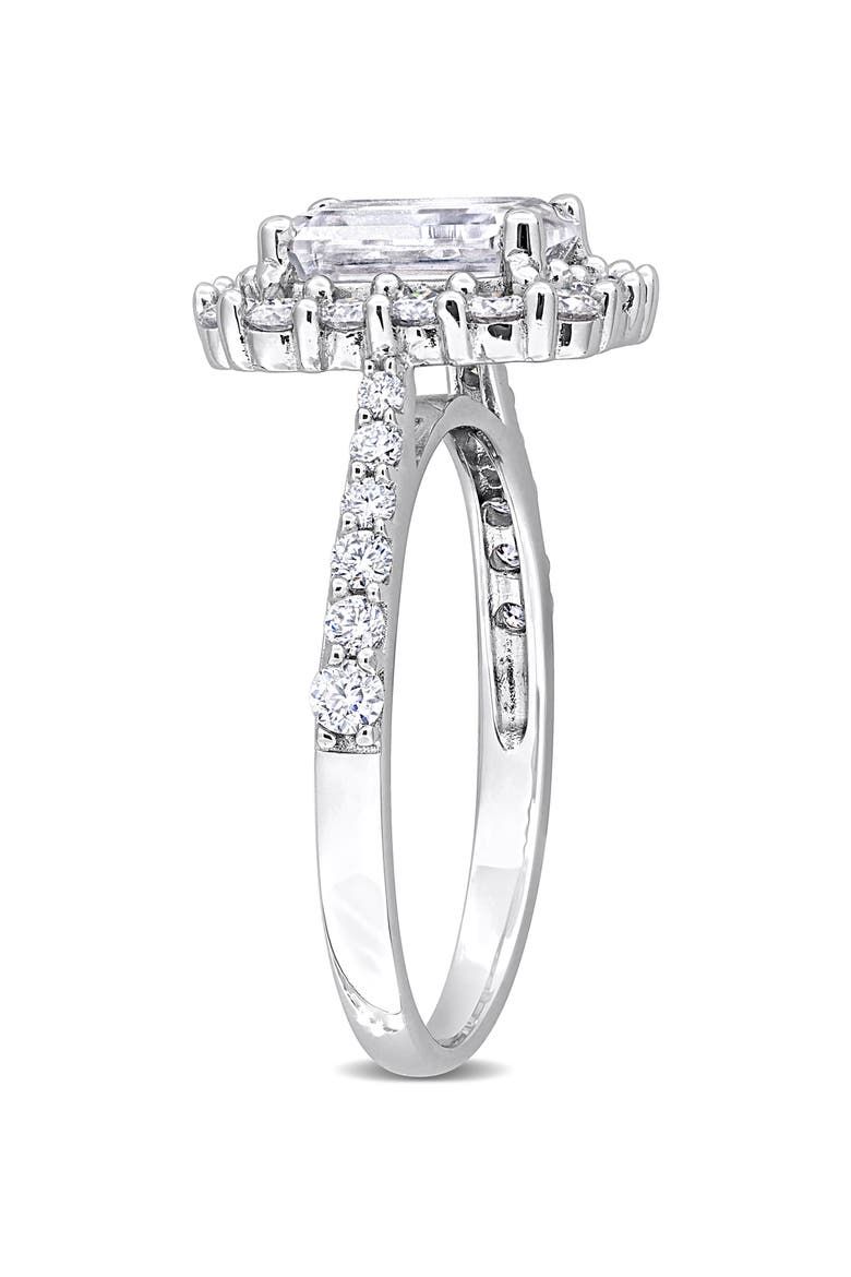 Octagon Moissanite Ring, Alternate, color, WHITE SILVER