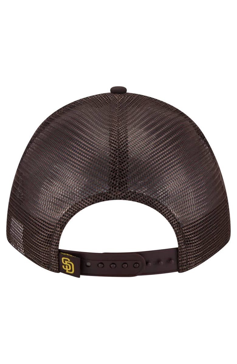 New Era Men's New Era Dark Brown San Diego Padres Minimalist 9FORTY A-Frame Adjustable Hat, Alternate, color, Dark Brown