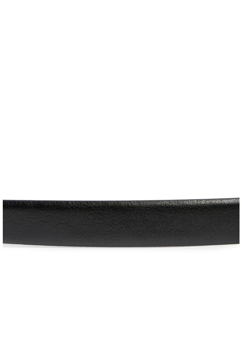 Sculptural Oval Buckle Faux Leather Belt, Alternate, color, BLACK GOLD
