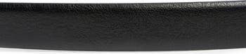 Sculptural Oval Buckle Faux Leather Belt