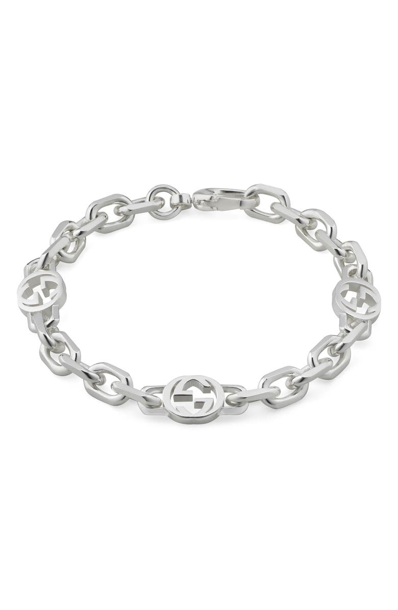 Gucci Interlocking G Station Bracelet, Main, color, 