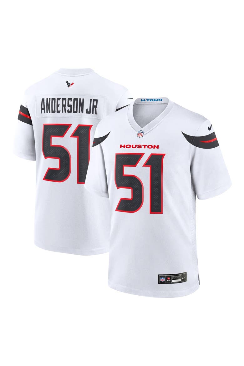 Men's Nike Will Anderson Jr. White Houston Texans Game Jersey, Main, color, White