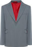 PCFG Cotton Blend Striped Woven Blazer Jacket