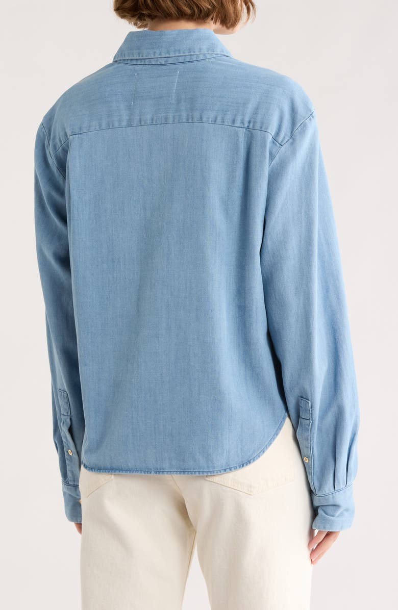 CISSA The Belle Denim Button-Up Shirt, Alternate, color, Classic Denim