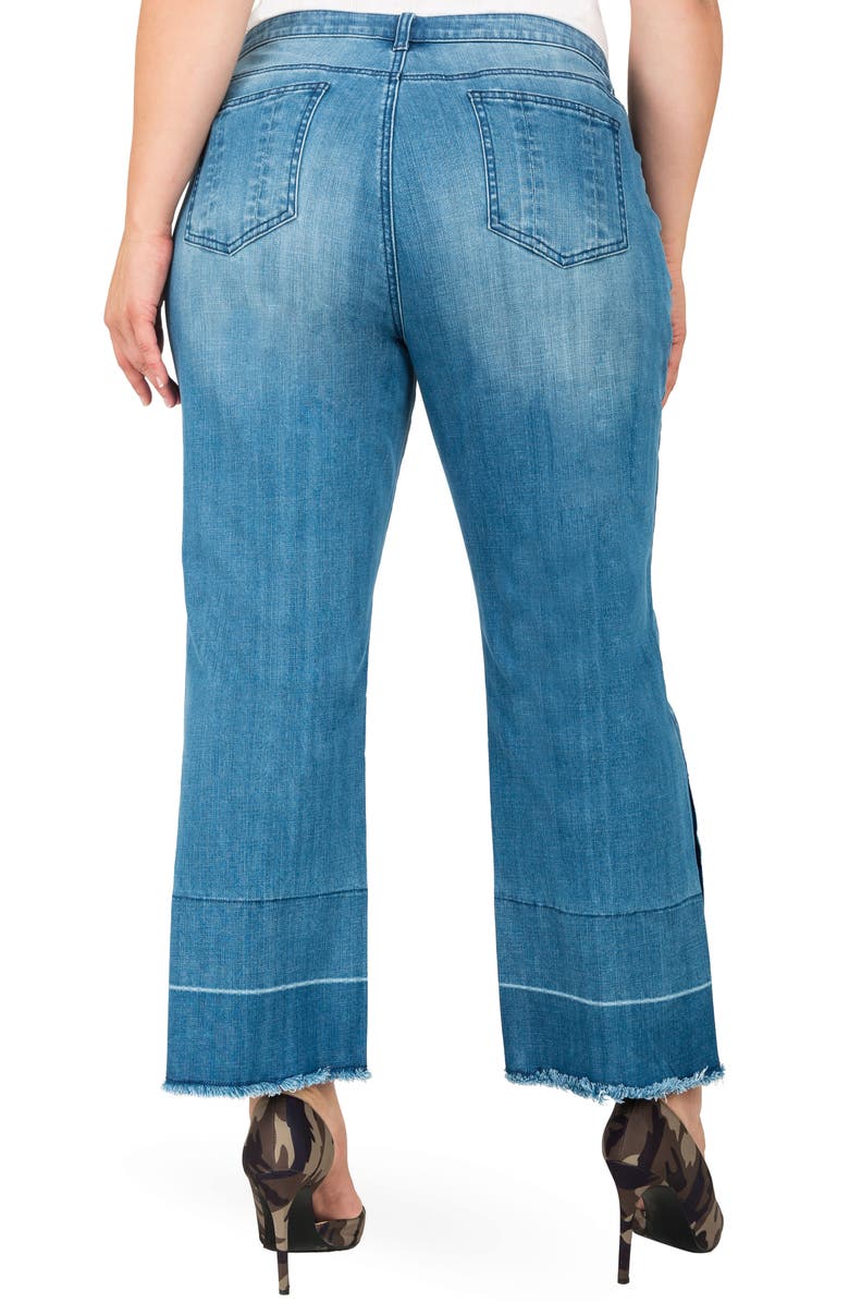 Standards & Practices Meryl Grommet Detail Wide Leg Jeans, Alternate, color, Blue