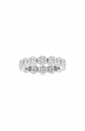 Sterling Silver Floral CZ Ring