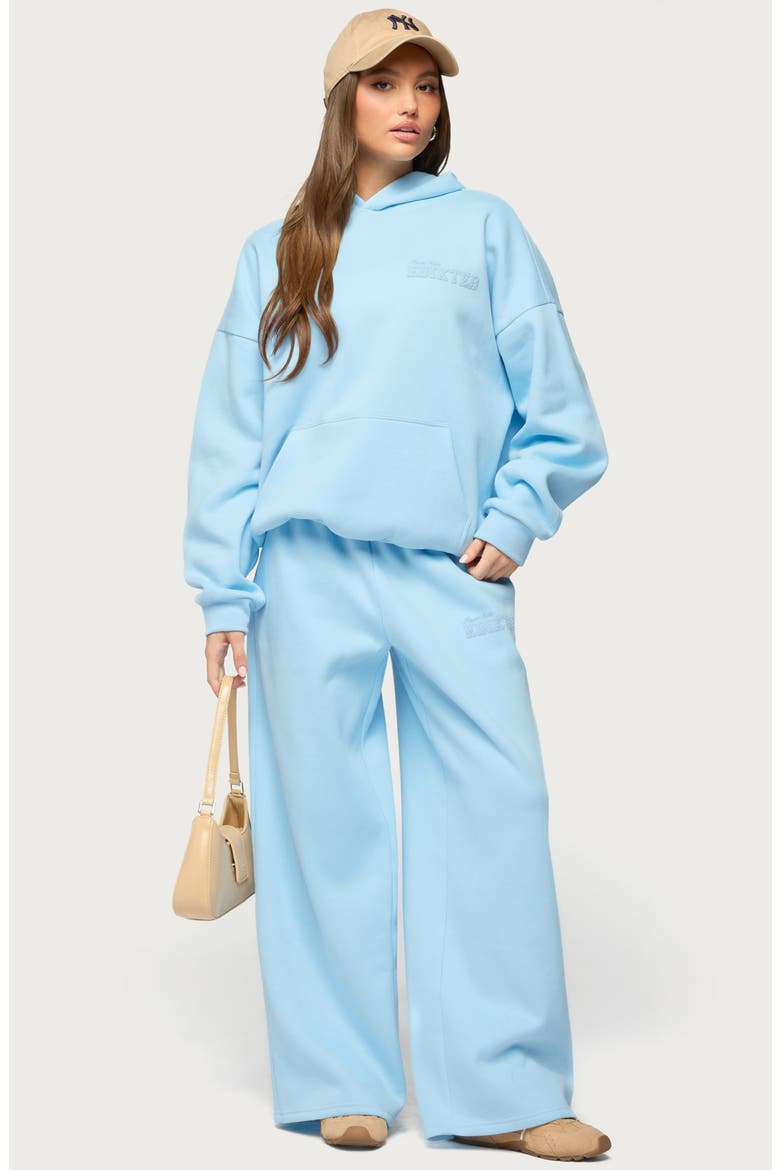 Pastel Wide Leg Sweatpants, Alternate, color, LIGHT-BLUE