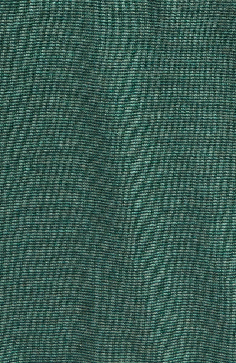 vineyard vines Kids' Saltwater Stripe Quarter Zip Sweatshirt, Alternate, color, Charleston Green