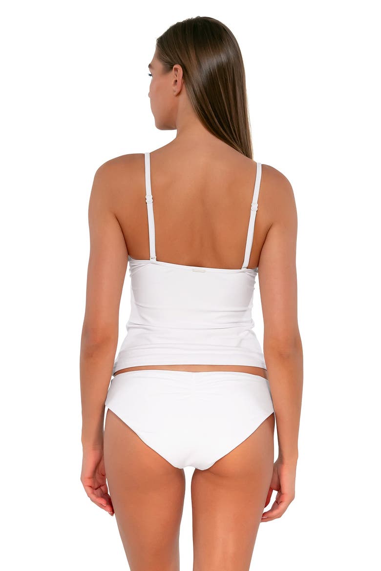 Simone Tankini Swimsuit Top, Alternate, color, White Lily
