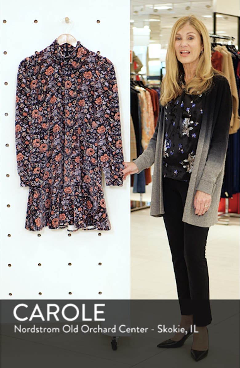 Floral Velour Fit & Flare Dress, sales video thumbnail