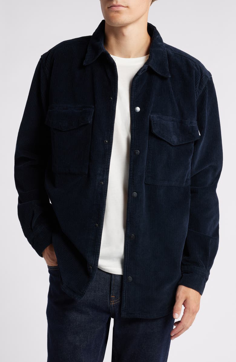 DL1961 Hudson Perry Corduroy Snap-Up Overshirt, Main, color, 