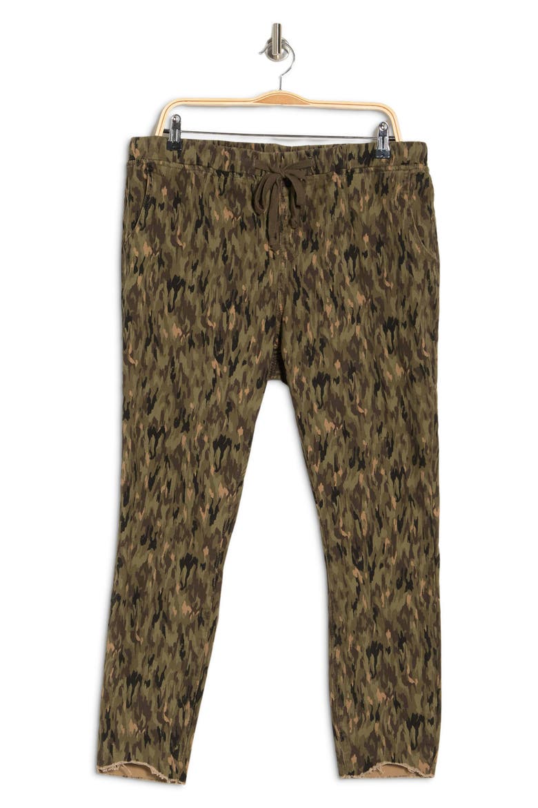 Pull-On Relaxed Jogger w/ Dog Bite Hem, Alternate, color, OLIVE CAMOTION