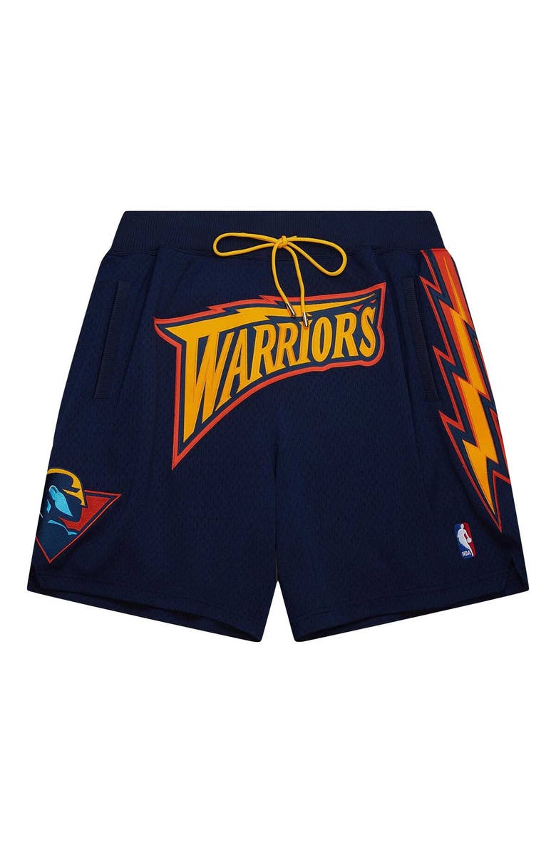 Mitchell & Ness Men's Mitchell & Ness Navy Golden State Warriors  Authentic NBA x Just Don Mesh Shorts, Alternate, color, 