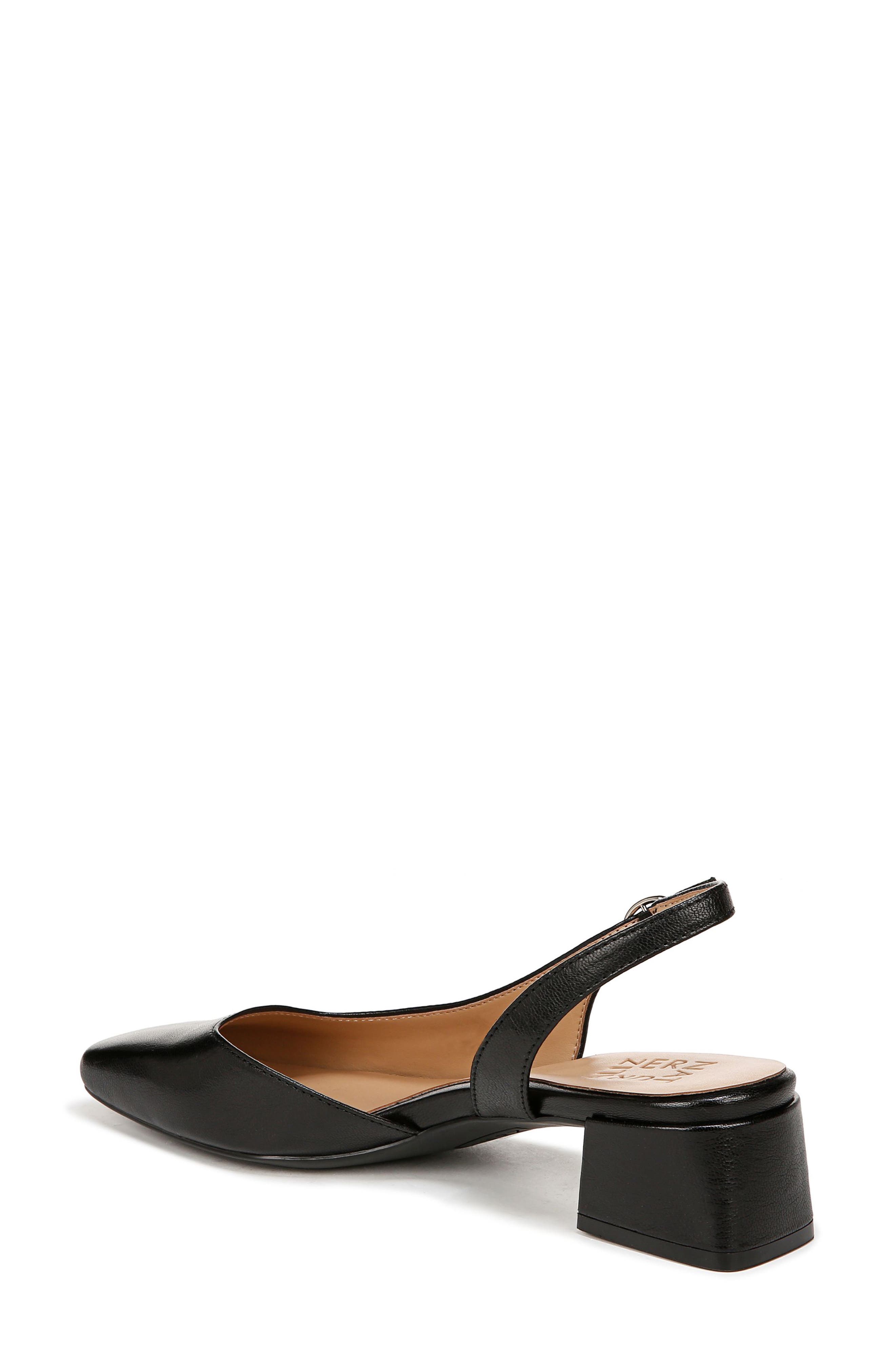 Naturalizer Jayla Half d'Orsay Slingback Pump, Alternate, color, Black Leather