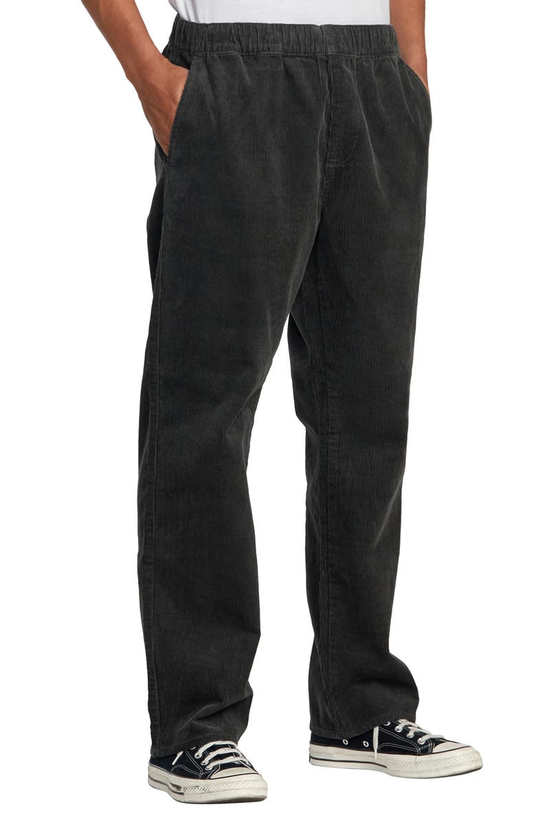 RVCA Americana Elastic Waist Corduroy Pants, Alternate, color,
