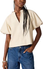 Steve Madden Cecila Faux Leather Top