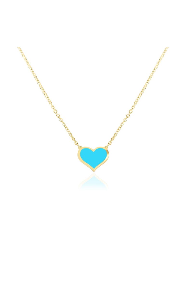 Turquoise Single Heart Necklace, Main, color, Turquoise