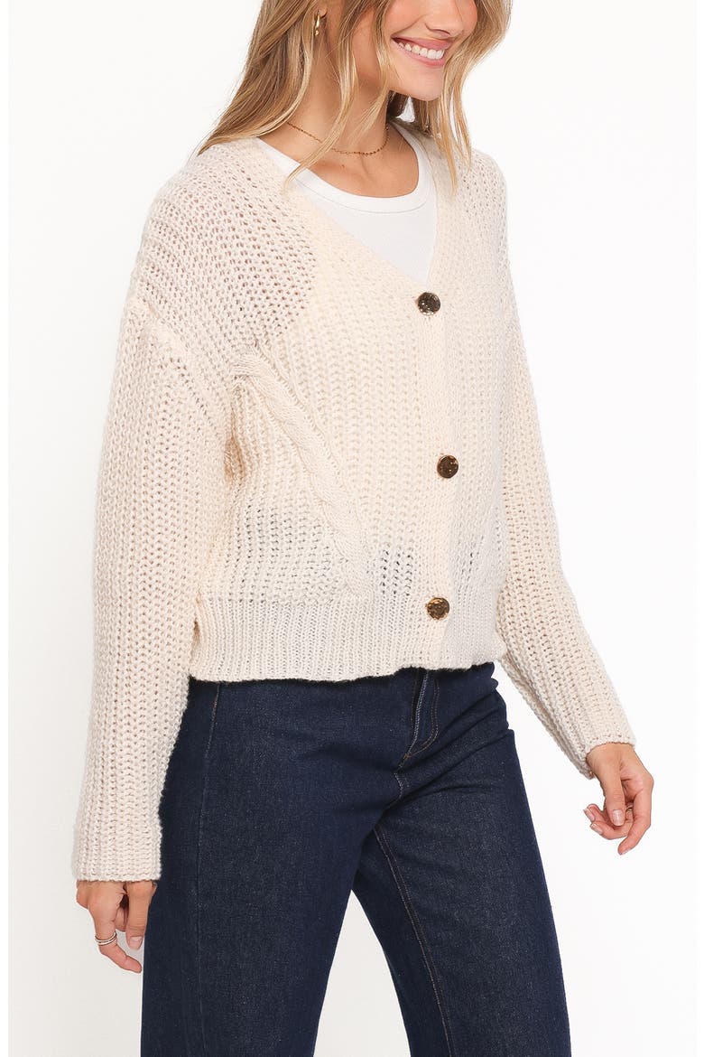 Henderson Chunky Knit Cardigan, Alternate, color, CREAM