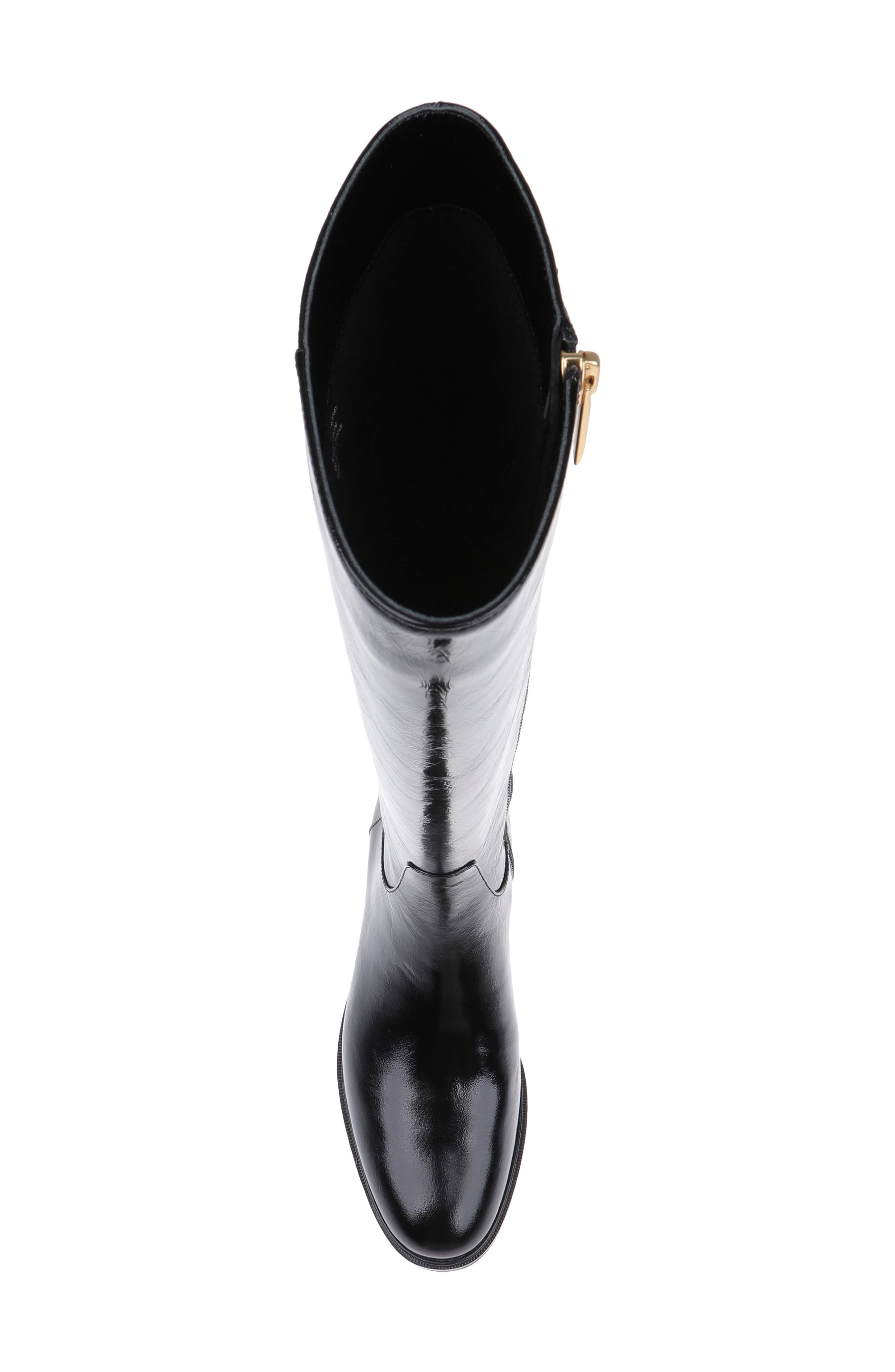 Cortland Tall Boot, Alternate, color, BLACK CRINKLE PATENT