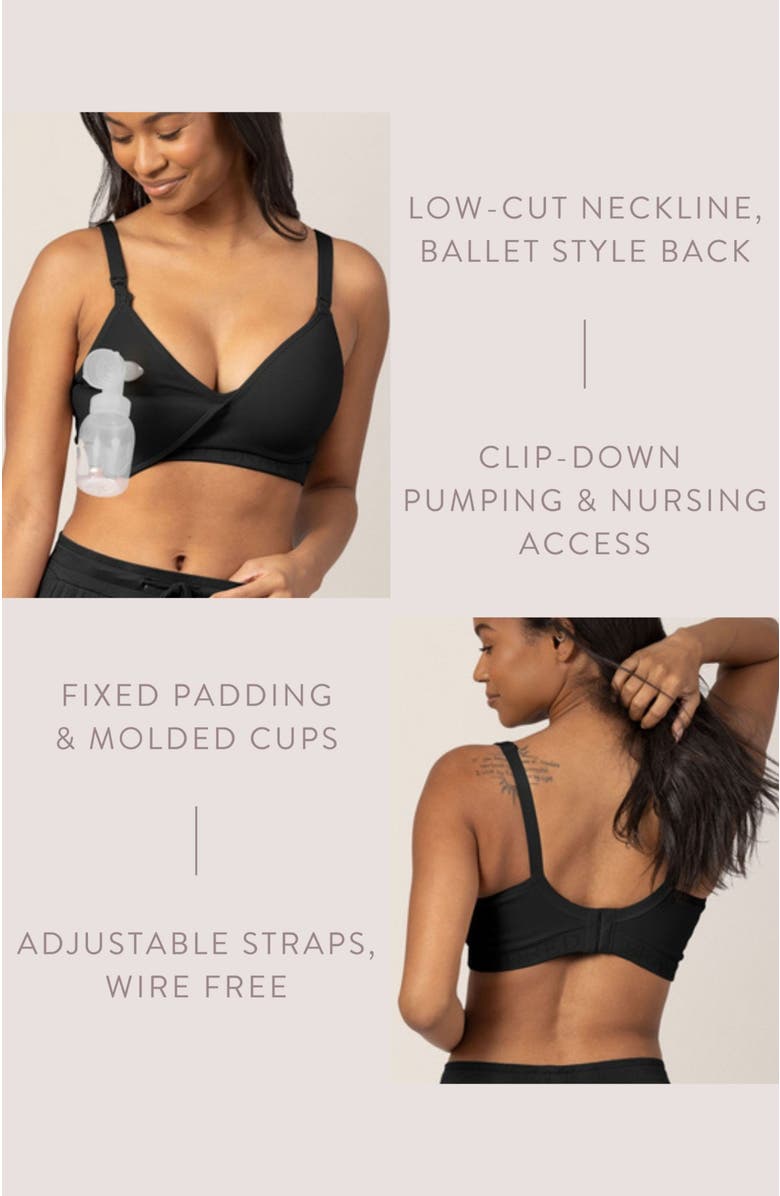 Kindred Bravely Busty Contour Hands-Free Pumping & Nursing Bra- Sizing Options Available in E-H Cup, Alternate, color, Black