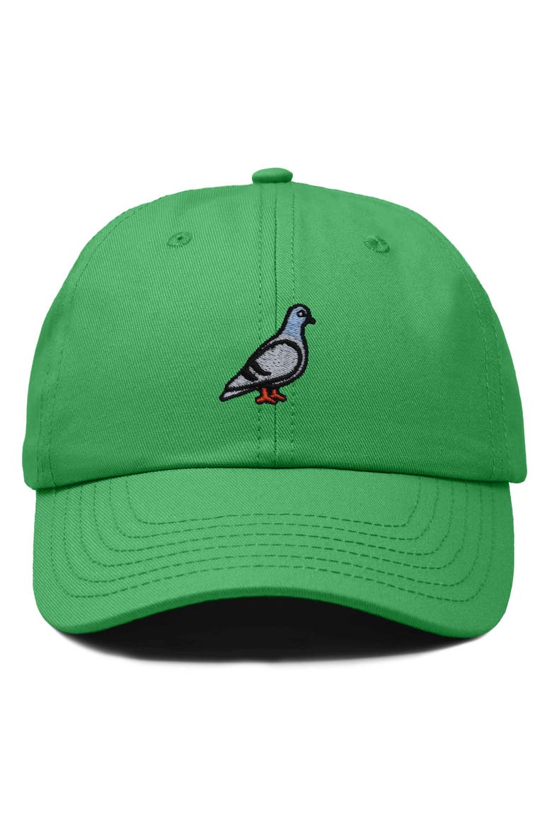 Pigeon Embroidered Everyday Hat, Main, color, Kelly Green