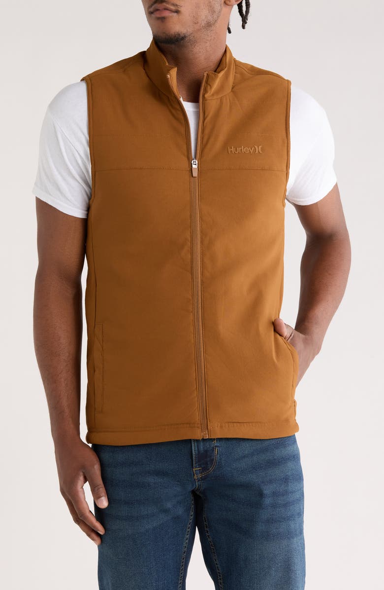 Hurley Trails Quilted Vest, Main, color, Bronze
