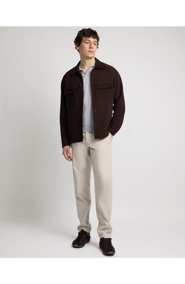 Onia Suede Traveler Jacket, Alternate, color, Chocolate