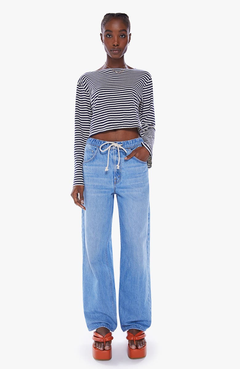 MOTHER The Skipper Bell Stripe Long Sleeve Cotton T-Shirt, Alternate, color, 