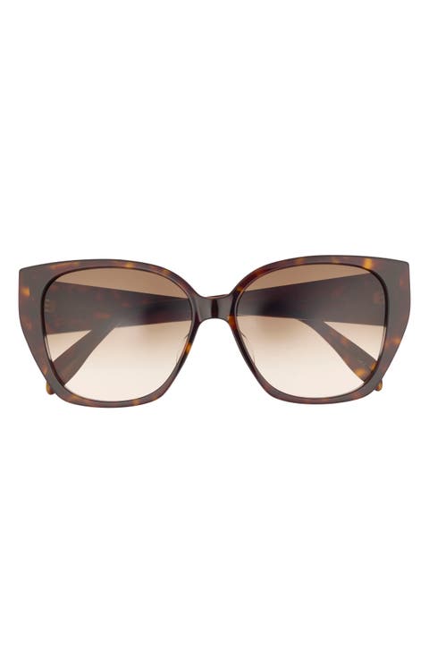 58mm Oversize Cat Eye Sunglasses