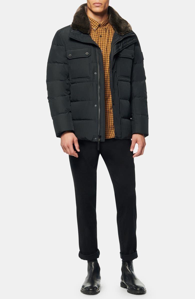 Marc New York Godwin Faux Fur Collar Down & Feather Fill Quilted Coat, Alternate, color,