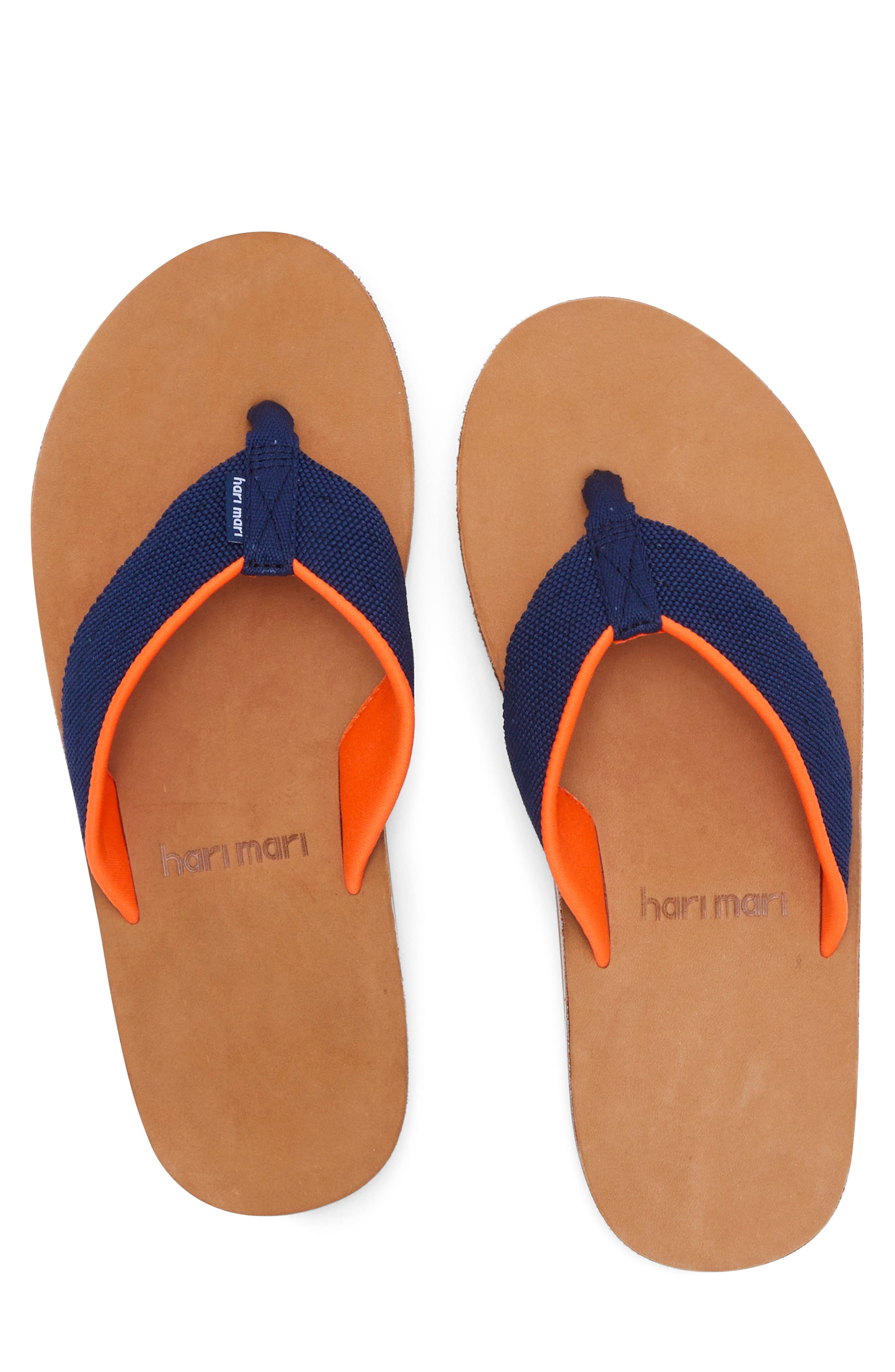 hari mari Scouts Flip Flop, Alternate, color, Navy/ Orange
