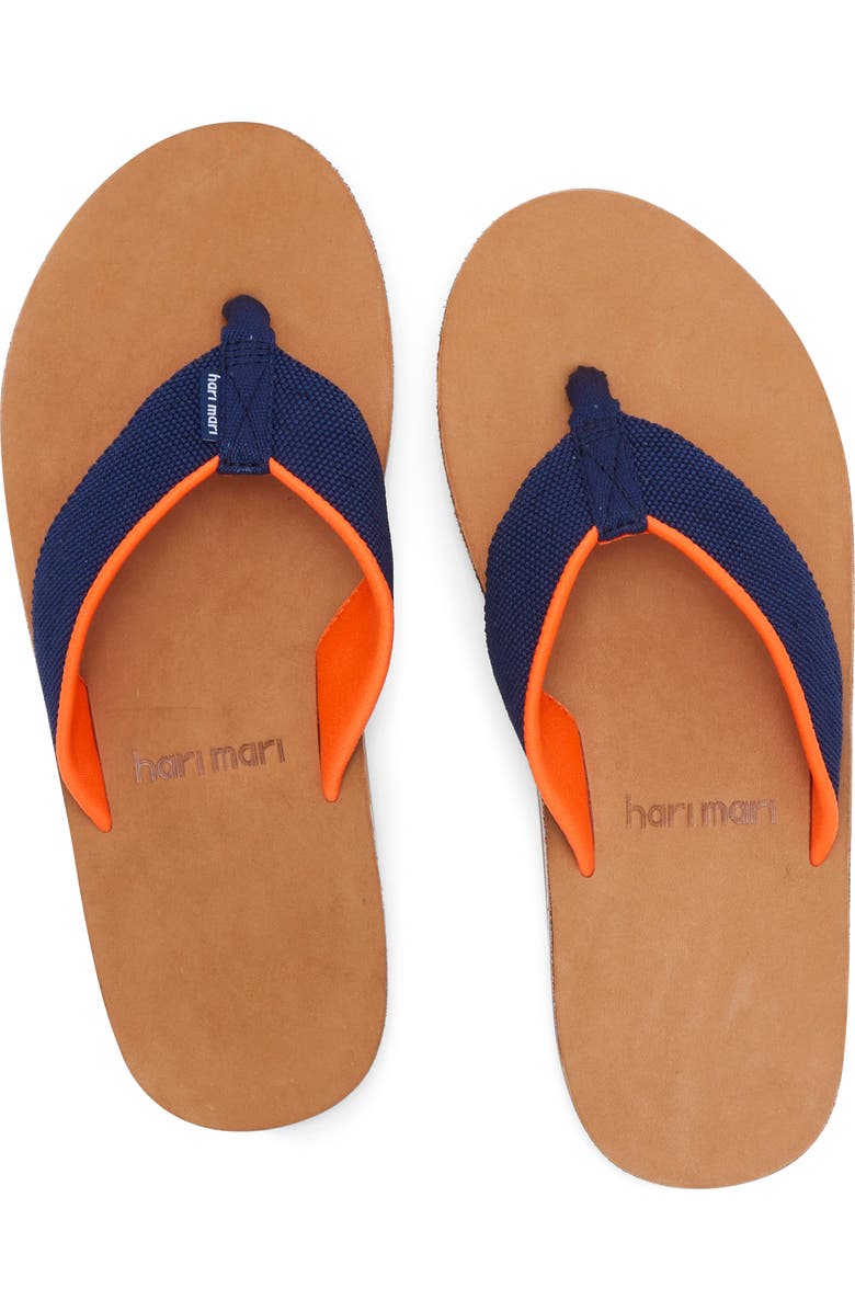 hari mari Scouts Flip Flop, Alternate, color, Navy/ Orange