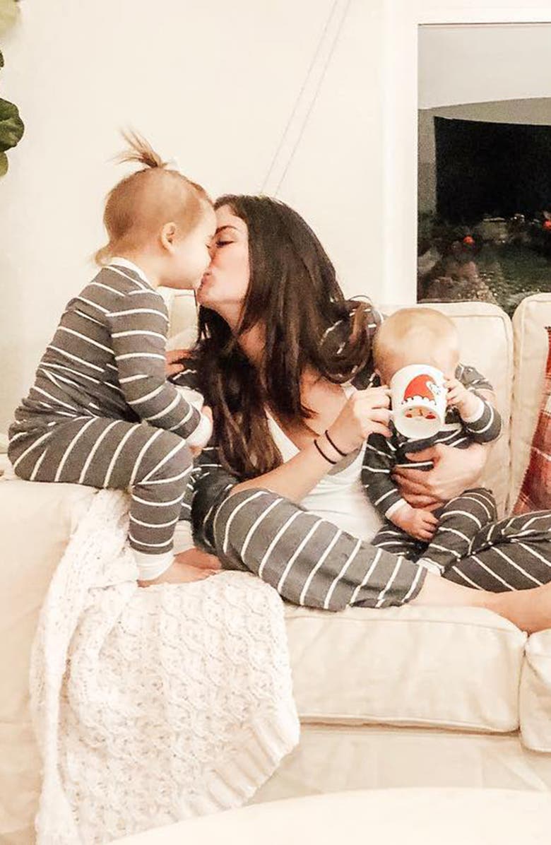 Baby Grey by Everly Grey Fitted Two-Piece Pajamas, Alternate, color, 