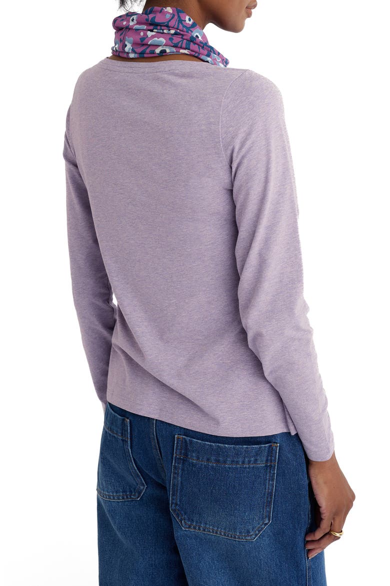 Easel Long Sleeve Stretch Organic Cotton Top, Alternate, color, GRAPE THISTLE