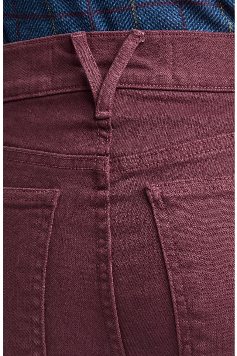 Beverly Mid Rise Skinny Flare Jeans, Alternate, color, BURGUNDY