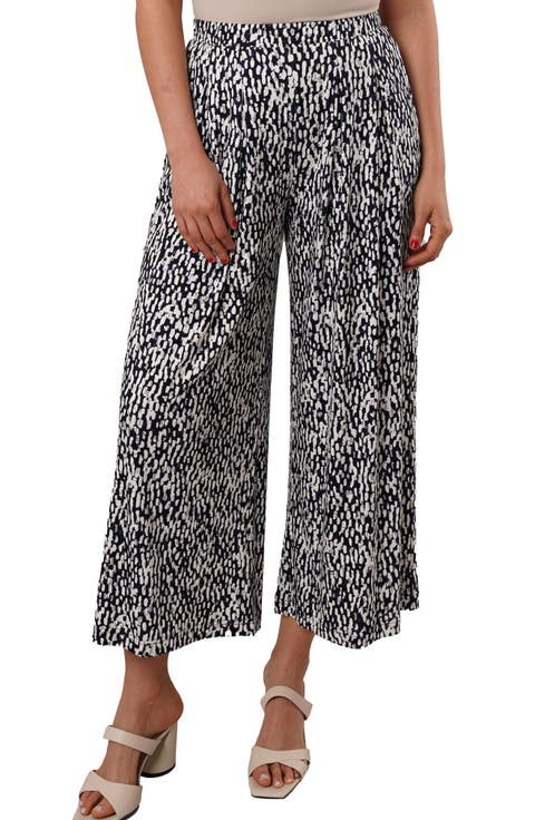 Pleated Pull-On Pants