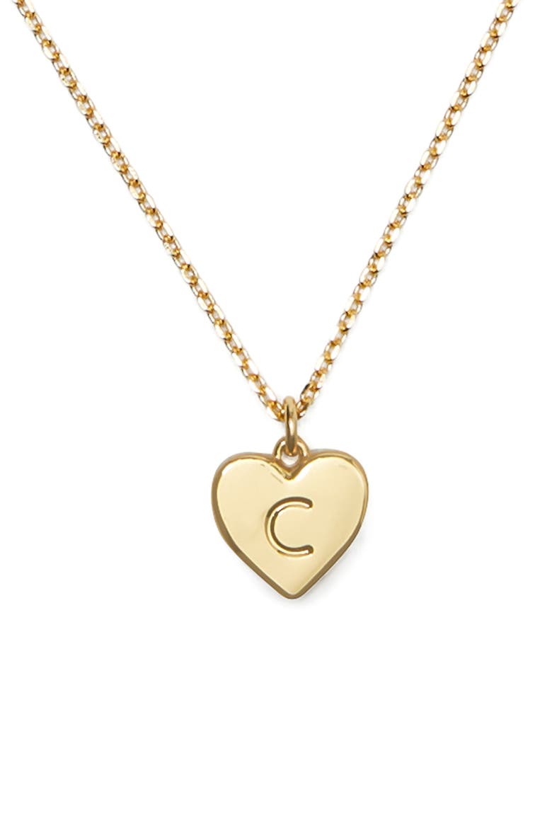 initial heart pendant necklace, Main, color, GOLD - C